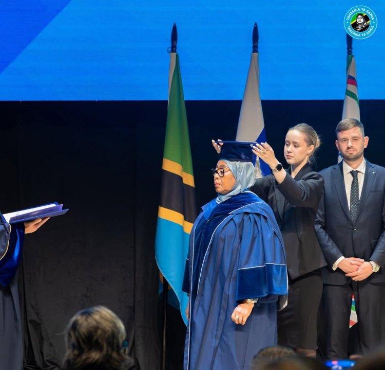 Perezida Samia yahawe impamyabunyi y'ikirenga y'Icyubahiro